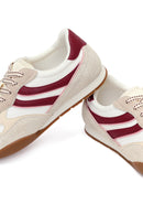 Kadın Bej Bağcıklı Deri Sneaker | Derimod
