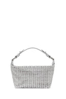 Woman Silver Long-Strap Knitted Mini Shoulder Bag | Derimod