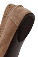 Woman Mink Tasselled Suede Leather Loafer | Derimod