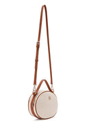 Women's Beige Fabric Crossbody Bag | Derimod