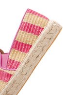 Women's Pink Straw Espadrilles | Derimod