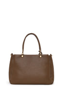 Woman Brown Long-Strap Charmed Shoulder Bag | Derimod