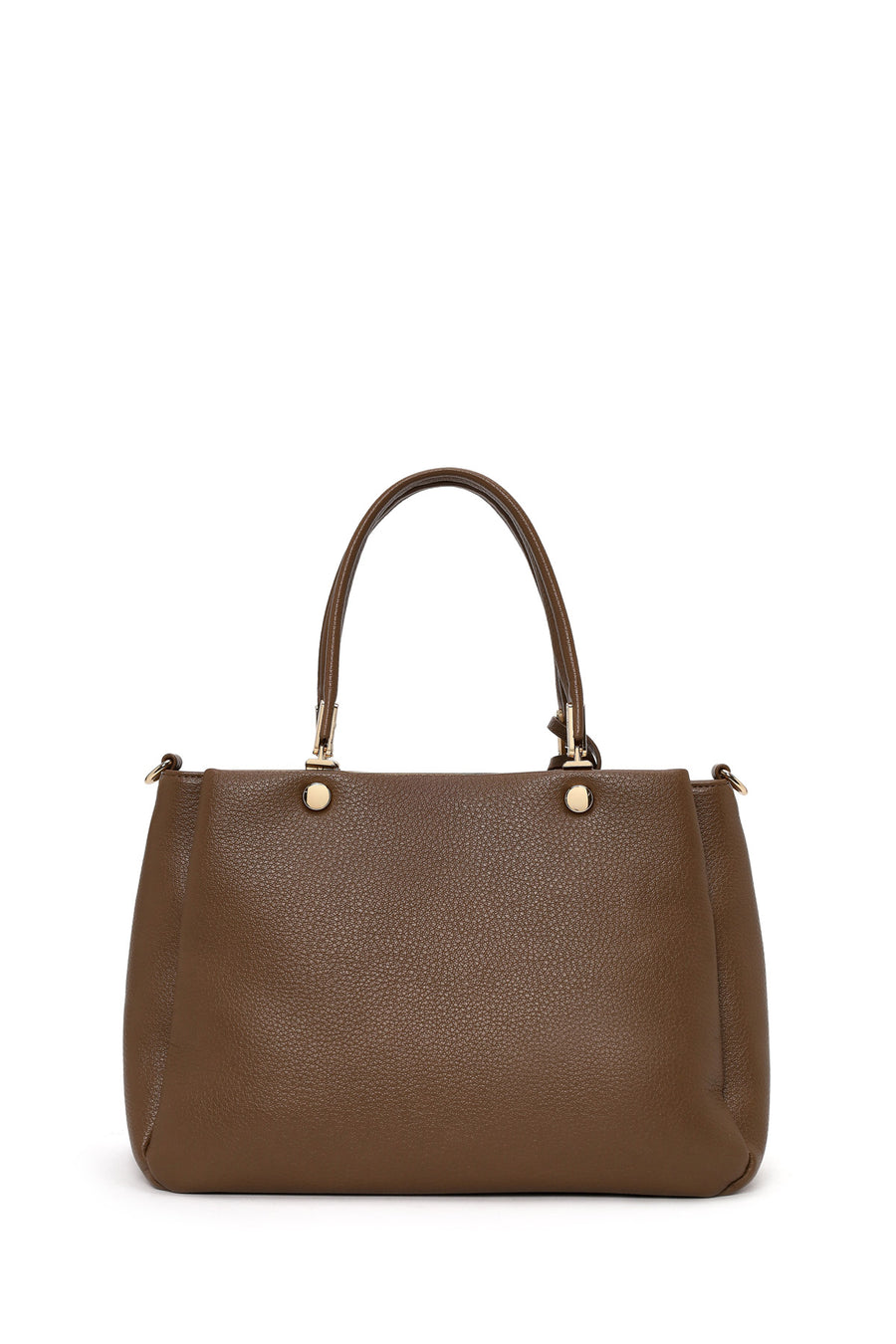 Woman Brown Long-Strap Charmed Shoulder Bag