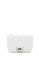 Women's White Long Strap Quilted Crossbody Bag | Derimod