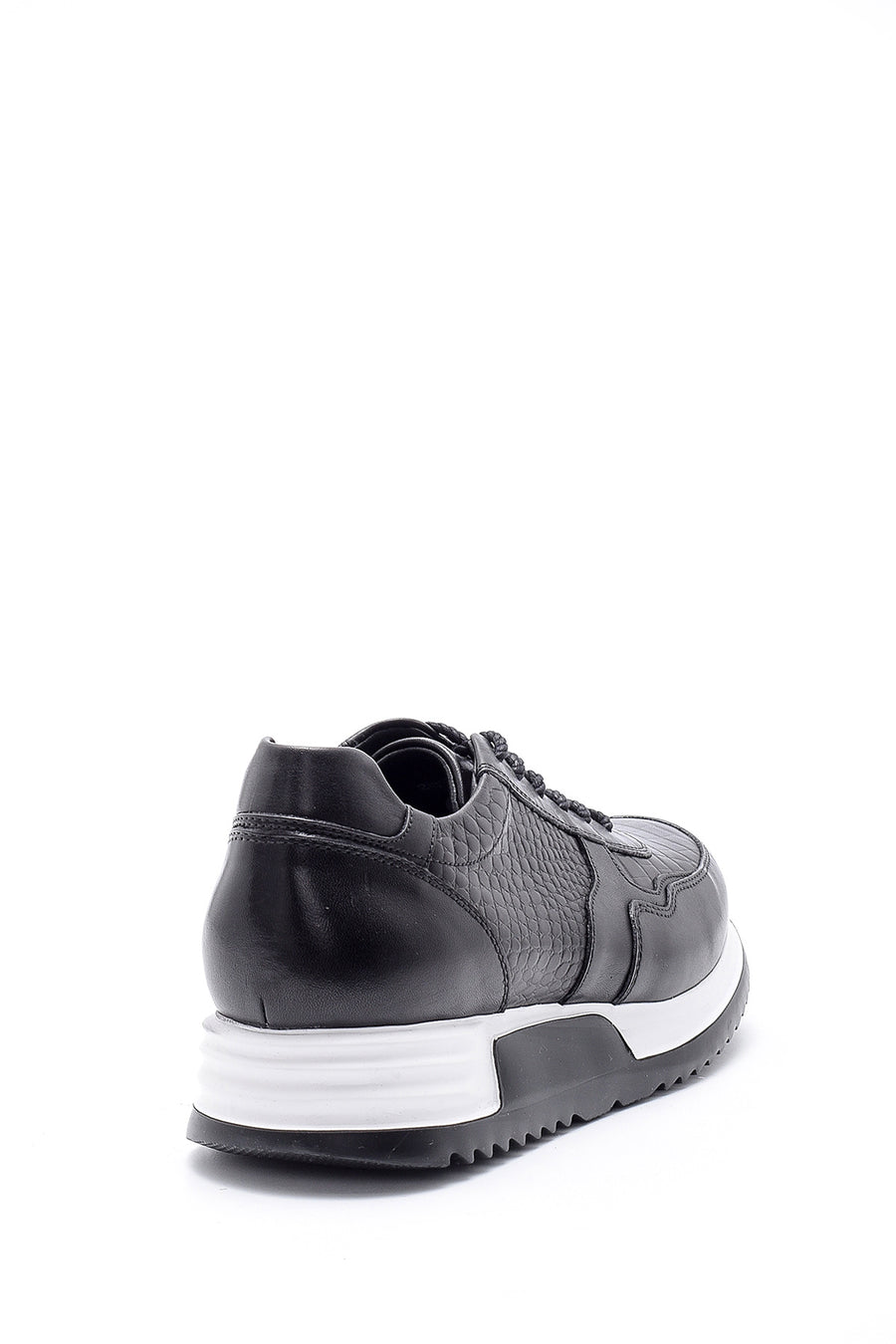 Men's Crocodile Pattern Detailed Leather Sneaker
