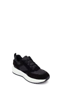 Kadın Siyah Bağcıklı Kalın Tabanlı Deri Sneaker | Derimod