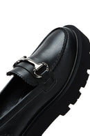 Women's Black Buckle Loafer | Derimod