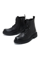 Men's Black Leather Zippered Casual Boots | Derimod