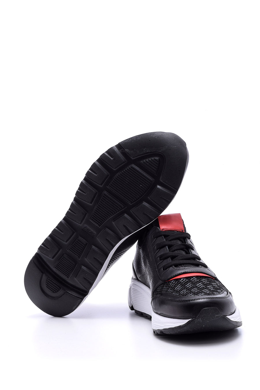 Men's High-Sole Leather Sneaker