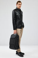 Alvarez Men's Black Leather Coat | Derimod