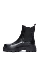 Women's Black Leather Thick Soled Chelsea Boots | Derimod