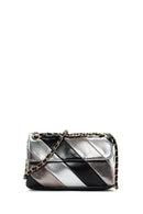 Women's Black Metallic Long Chain Strap Crossbody Bag | Derimod