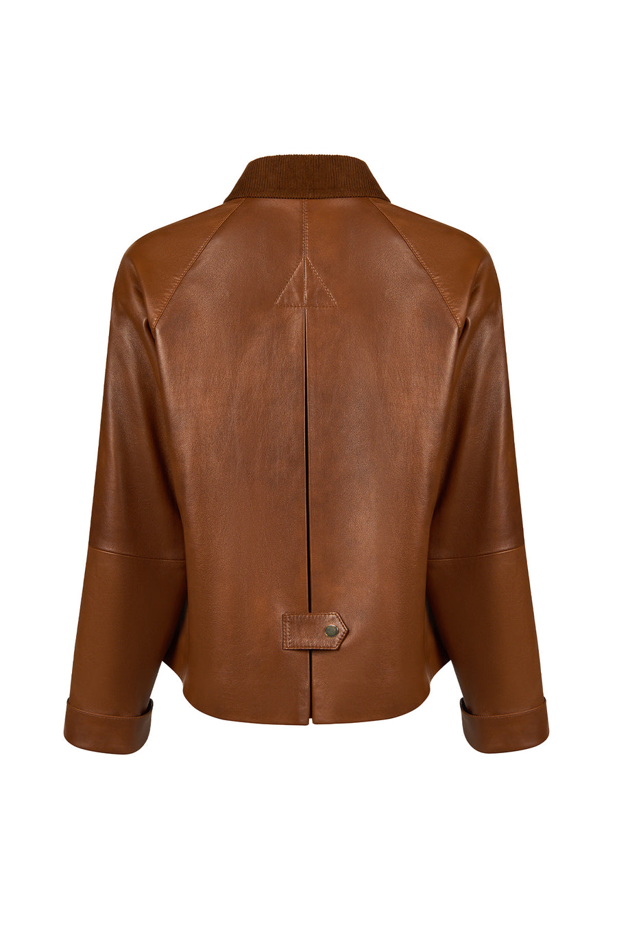 Devon Woman Camel A-From Leather Jacket