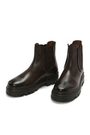 Men's Brown Thick Soled Leather Chelsea Boots | Derimod