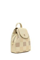 Women's Beige Printed Backpack | Derimod