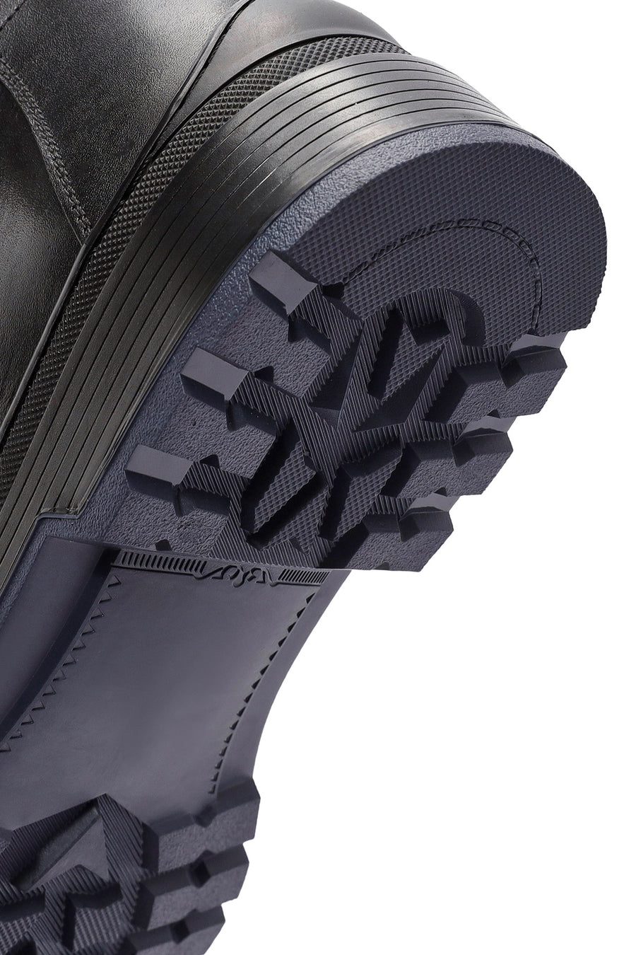 Men's Black Zippered Leather Casual Boots