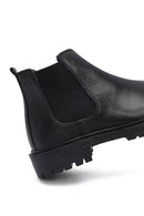 Male Black Leather Casual Chelsea Boots | Derimod