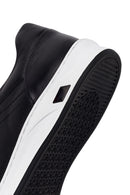 Male Black Lace-Up Thick-Soled Leather Sneaker | Derimod