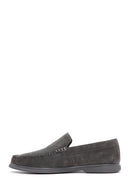 Derimod Fly Men's Gray Suede Leather Loafer | Derimod