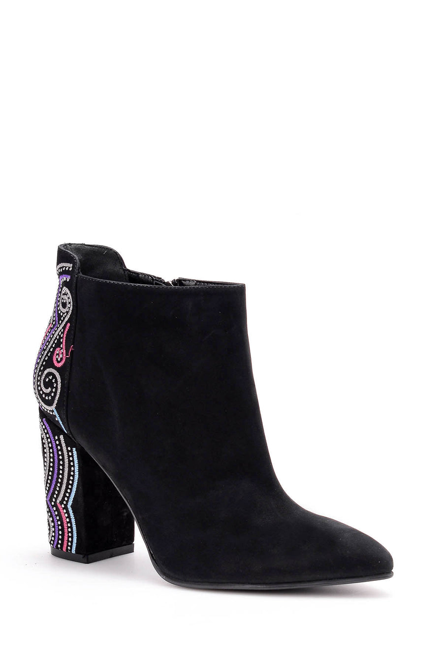 Women's Patterned Suede Boots
