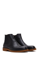 Male Black Leather Casual Chelsea Boots | Derimod