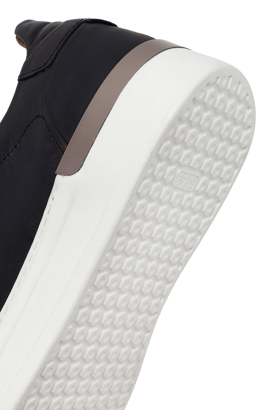 Erkek Siyah Bağcıklı Kalın Tabanlı Deri Sneaker