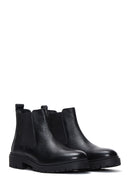 Women's Black Leather Chelsea Boots | Derimod