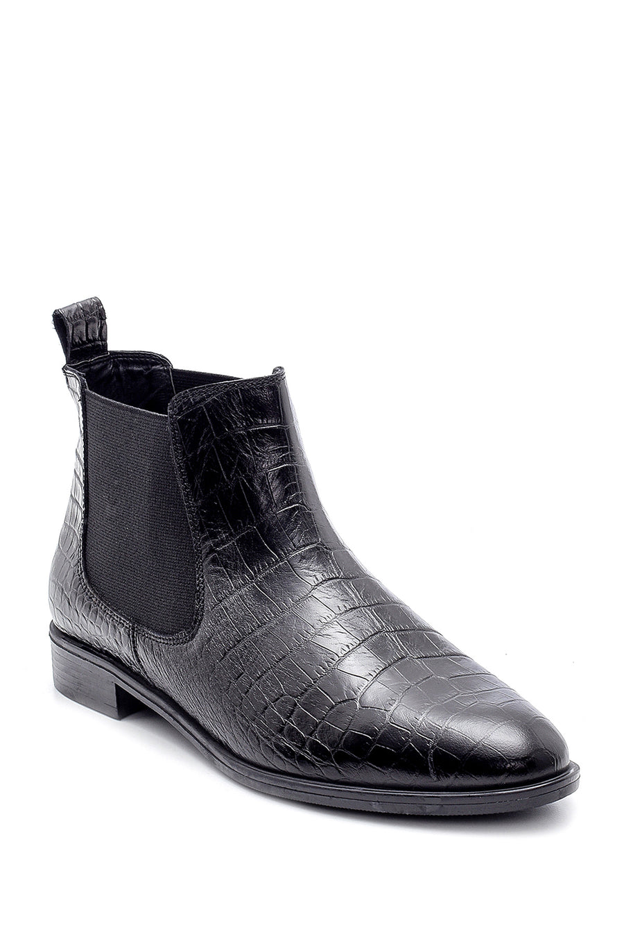 Women's Leather Crocodile Pattern Boots