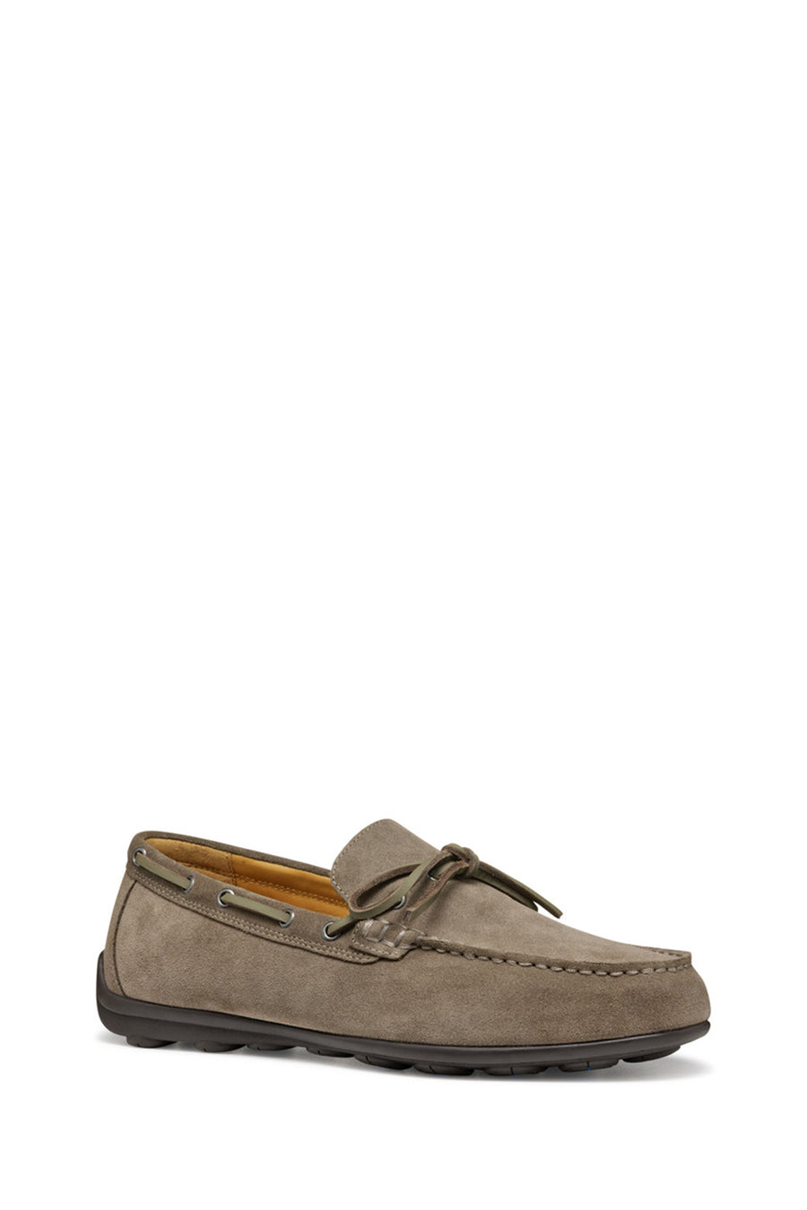 Geox Erkek Gri U Spherica Ec16 B - Suede Süet Deri Casual Loafer