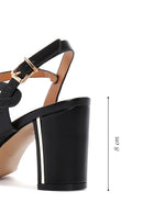 Women's Black Ankle Strap Heeled Sandals | Derimod