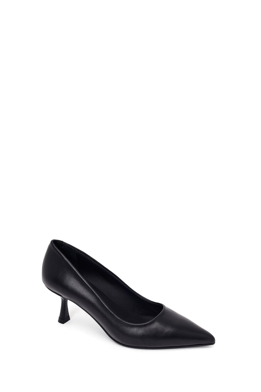 Kadın Siyah İnce Topuklu Deri Stiletto