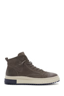 Men's Mink Zippered Nubuck Leather Sports Boots | Derimod