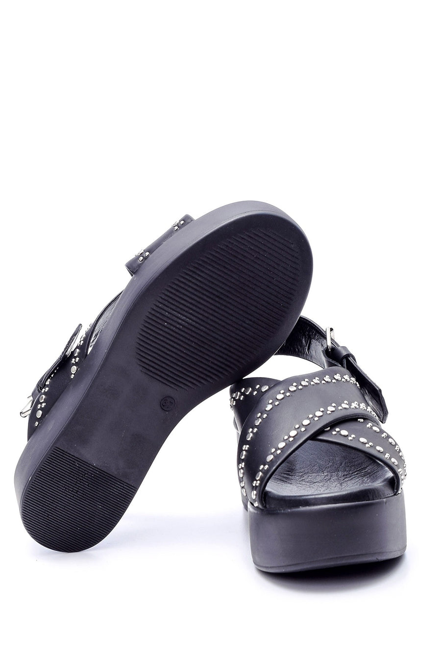 Women's Studded Detailed Wedge Heeled Sandals