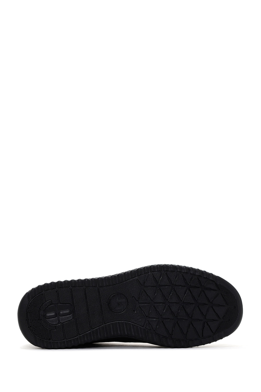 Men's Black Lace-up Leather Sneaker