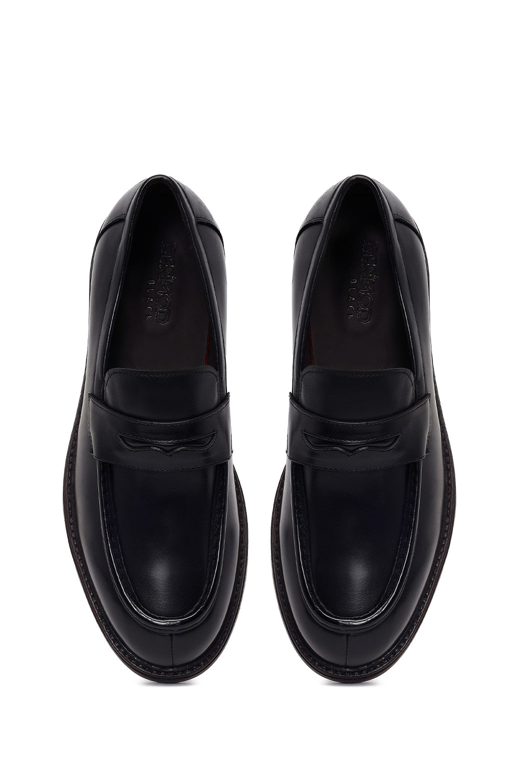 Derimod Black Erkek Siyah Deri Casual Loafer