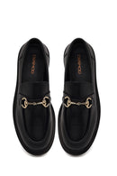 Kadın Siyah Tokalı Maskülen Loafer | Derimod