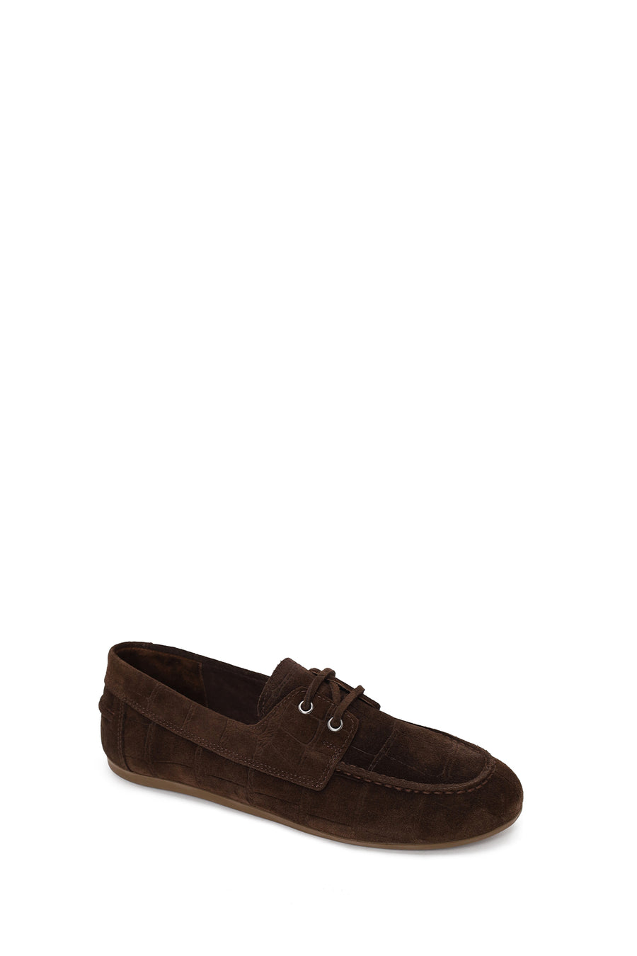 Woman Brown Lace-up Suede Casual Shoes