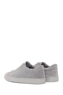 Men's Gray Suede Leather Sneaker | Derimod