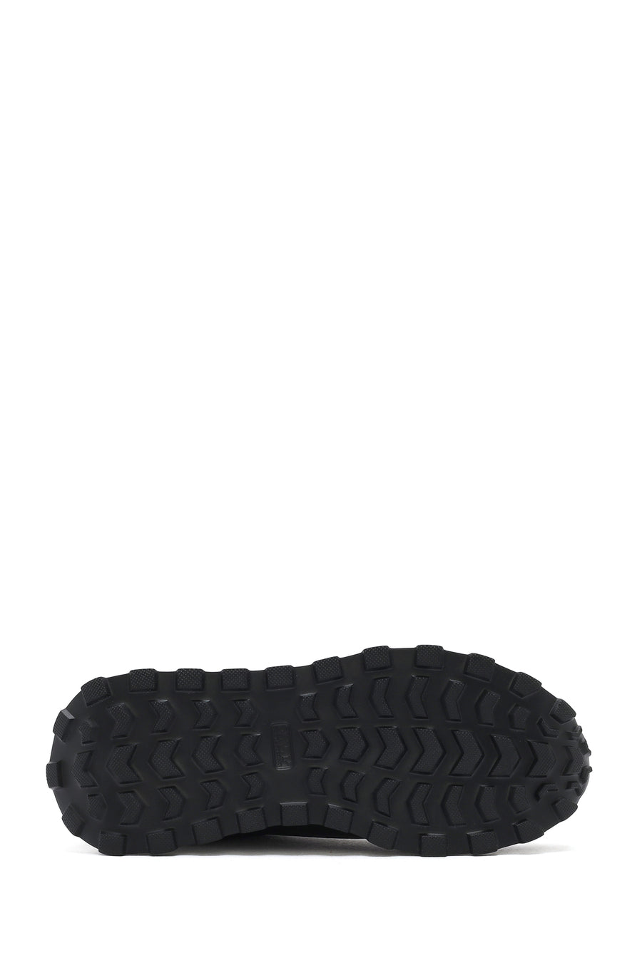 Kadın Siyah Bağcıklı Yandan Fermuarlı Deri Sneaker