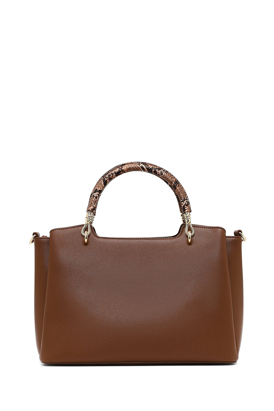 Woman Brown Long-Strap Accessory Shoulder Bag