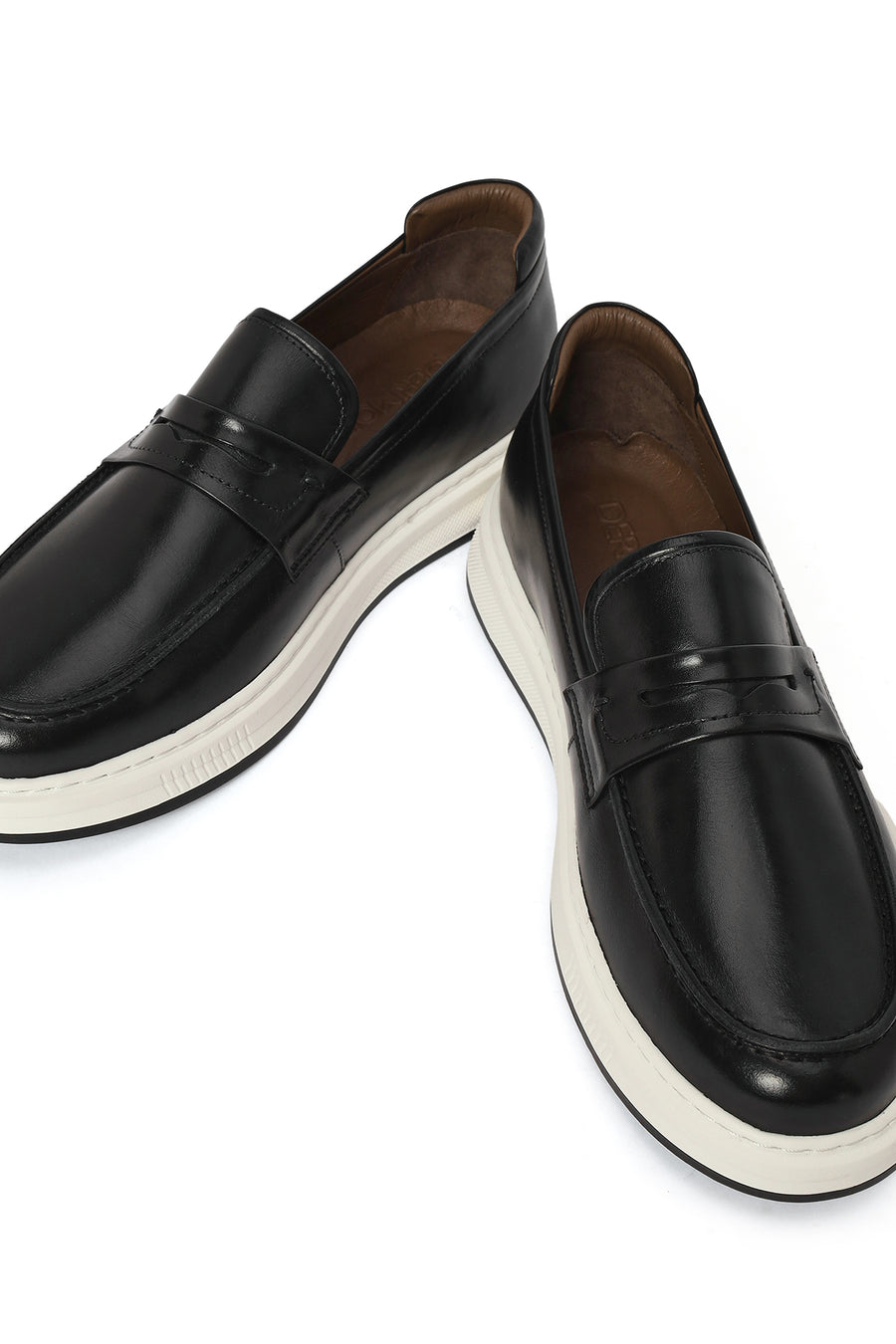 Men's Black Leather Casual Loafer