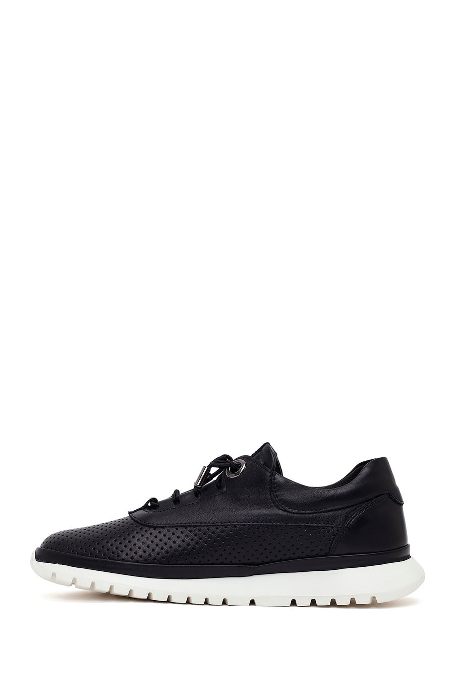 Woman Black Leather Comfort Shoes