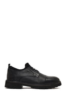 Men's Black Lace-Up Thick-Soled Leather Casual Shoe | Derimod