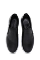 Men's Black Leather Sports Loafer | Derimod