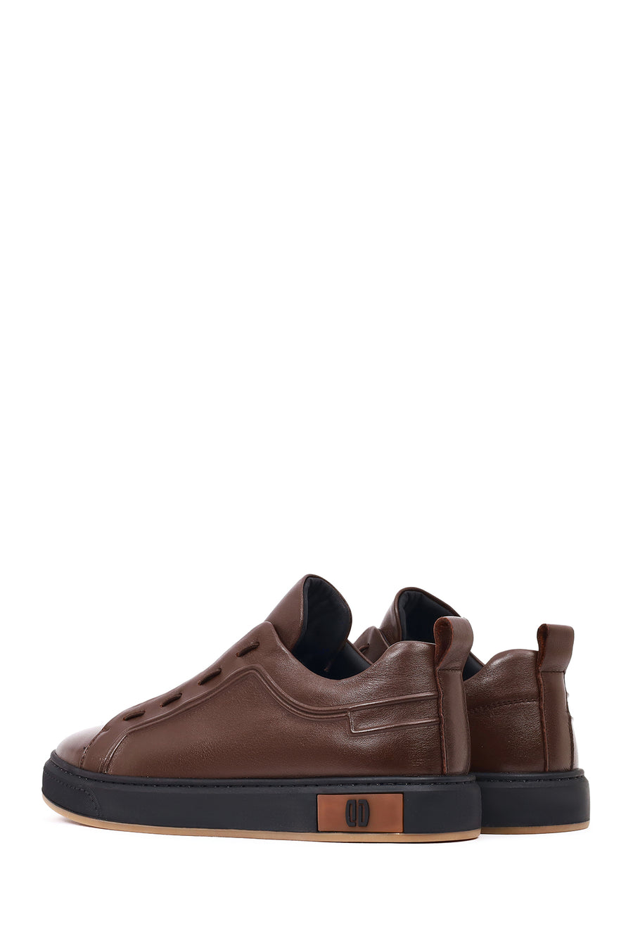 Male Brown Lace-Up Leather Sneaker