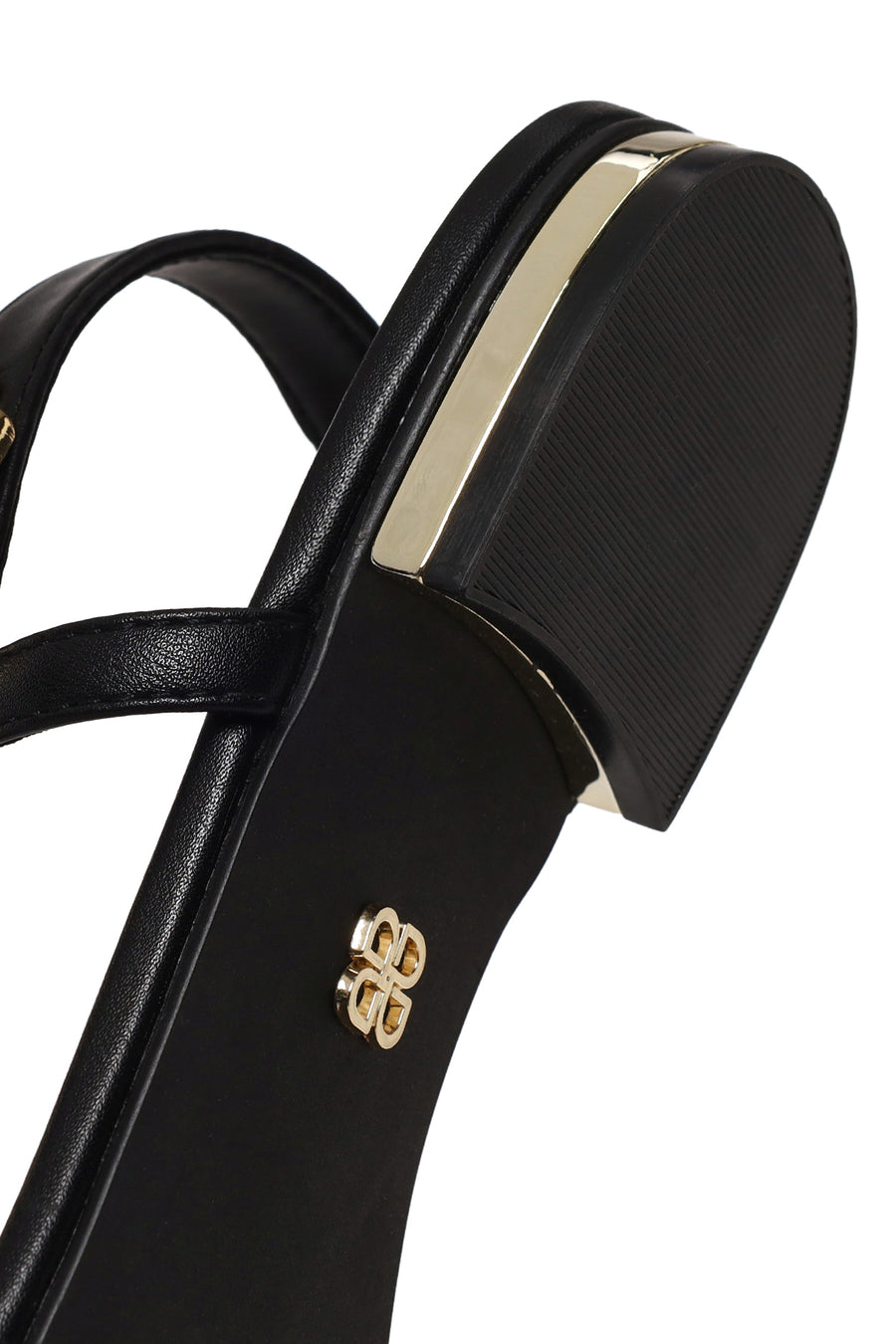 Woman Black Stone-Embellished Sandal