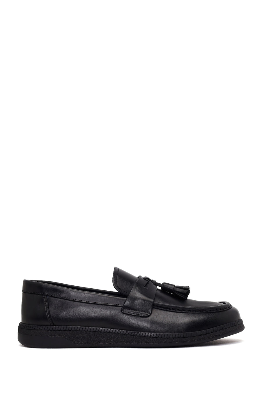 Erkek Siyah Püsküllü Deri Casual Loafer WM660013DV | Derimod