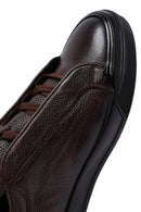 Men's Brown Lace-Up Leather Sneakers | Derimod