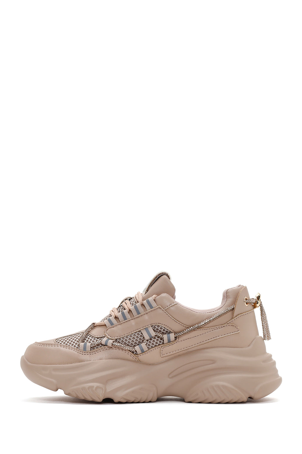 Kadın Koyu Pudra Kalın Tabanlı Sneaker