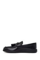 Erkek Siyah Püsküllü Deri Casual Loafer | Derimod